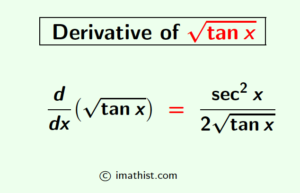 Derivative Of Root Tanx By First Principle IMath