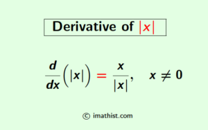 derivative of modulus x