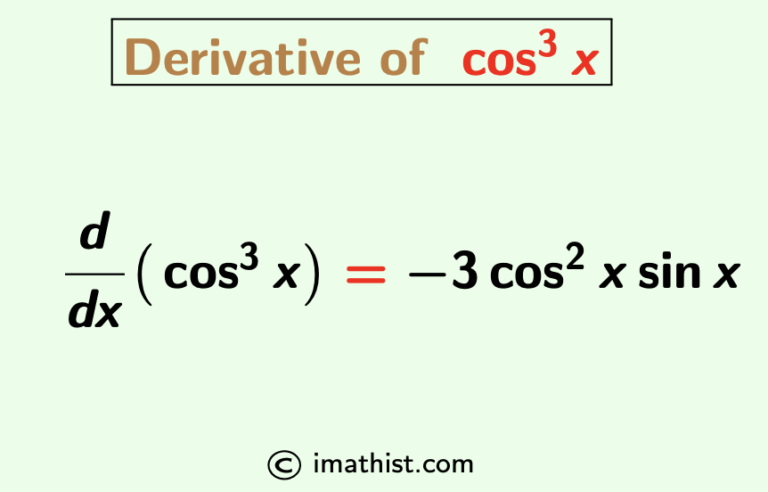 Derivative of cos cube x | Cos^3x Derivative - iMath