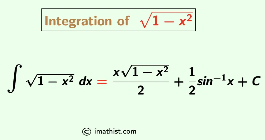 How to Integrate Root (1-x^2)? - iMath