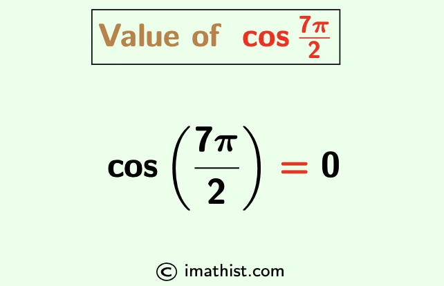 value of cos 7pi/2